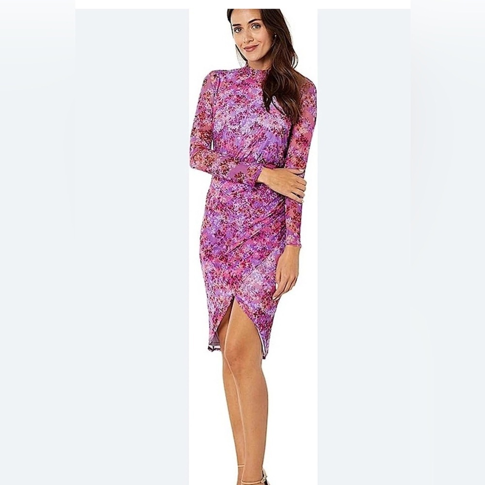 New Laundry By Shelli Segal Lavender & Multi-Color Floral Size 8